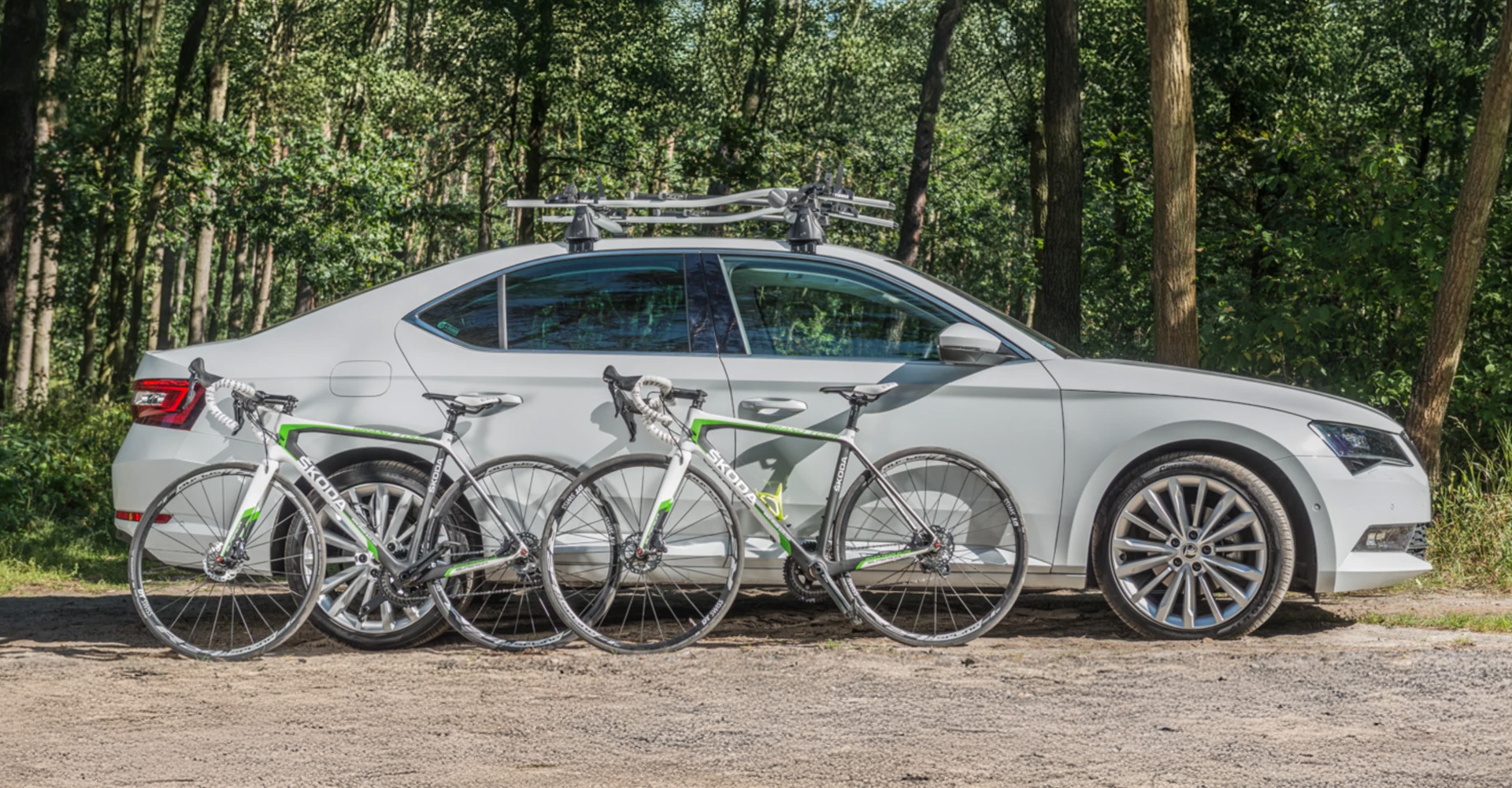 Bikes by a Skoda